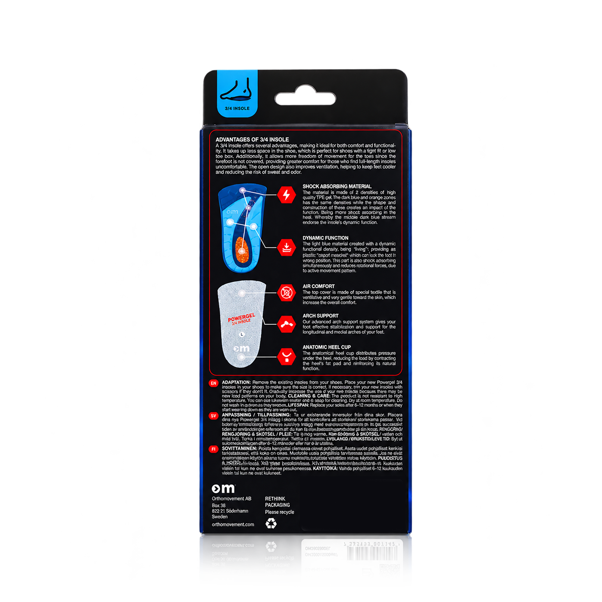 3/4 Insole